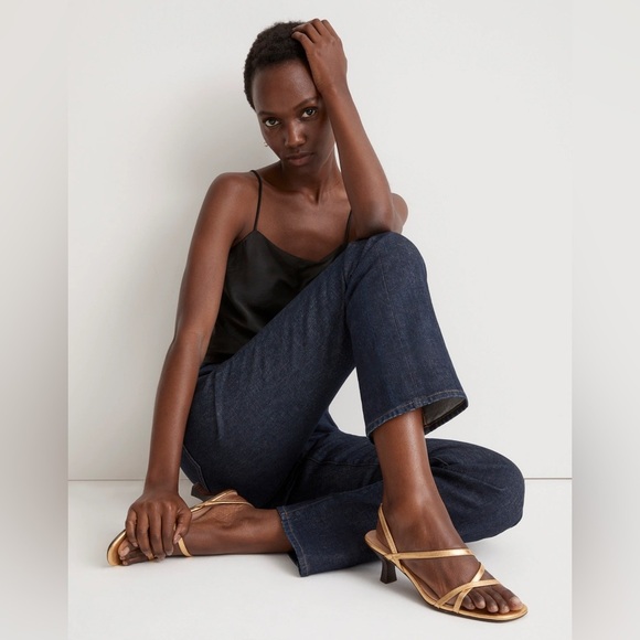 Madewell The Felicia Slingback Sandal in Bright Gold - Picture 4 of 9